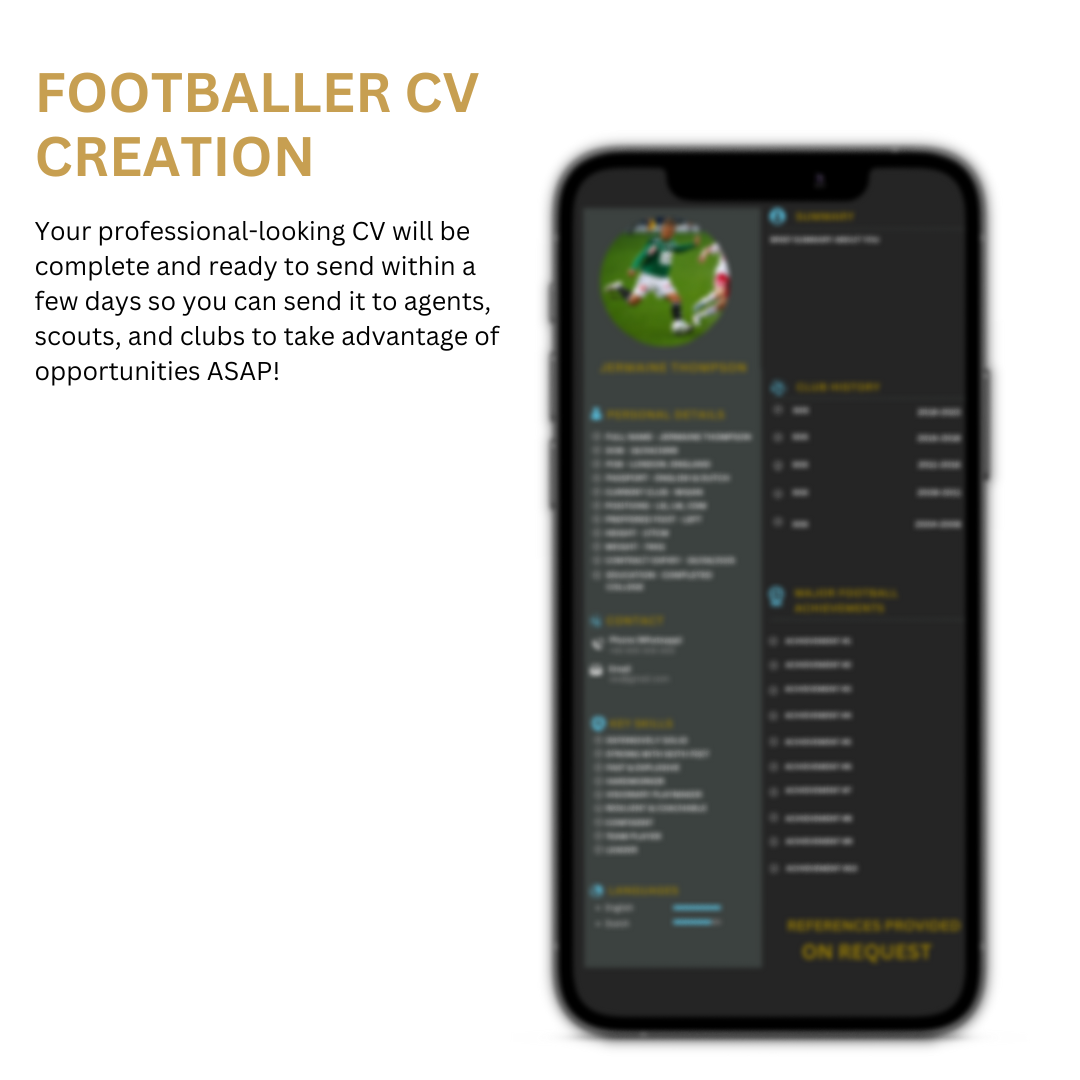 Footballer CV Creation